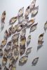 Sienna Leaves Wall Sculpture, 60 Pieces Set, Multi-Color | Wall Hangings by SevaCeramics. Item composed of ceramic