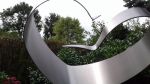 Outdoor Stainless Steel Sculpture - Heart | Sculptures by Jeroen Stok. Item made of steel works with minimalism & contemporary style