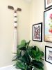 Fiber Pearls Banbas sculpture - Macrame Wall hanging | Wall Hangings by HILO Fiber Art. Item made of walnut & fiber