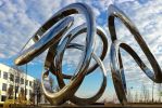 Triple Infinity Curve | Public Sculptures by Wenqin CHEN | Triple Infinty Curve in Irving. Item made of steel