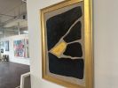 Gold and Carbon Painting on Spanish Linen Minimalist Paintin | Oil And Acrylic Painting in Paintings by RGB Fine Art. Item composed of canvas in minimalism or contemporary style