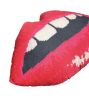 EMBRASSE MOI sculpted lips cotton sateen pillow /custom made | Pillows by Mommani Threads. Item made of cotton works with contemporary & modern style