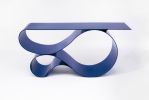 Whorl Console-Blue Powder Coated Aluminum by Neal Aronowitz | Side Table in Tables by Neal Aronowitz