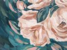 Open rose garden | Oil And Acrylic Painting in Paintings by Lina Vonti. Item composed of canvas