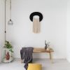 Crest in Black | Macrame Wall Hanging in Wall Hangings by YASHI DESIGNS. Item composed of cotton in minimalism or contemporary style