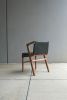 Boomerang Dining Chair | Chairs by Madison Flitch. Item composed of wood and brass in minimalism or mid century modern style