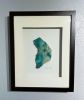 11x14 Framed Stone Artwork (Chrysocolla) | Wall Sculpture in Wall Hangings by Scott Gentry Sculpture, LLC. Item composed of stone in contemporary style