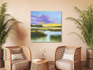 A Moment in Time - low country sunset painting on canvas | Oil And Acrylic Painting in Paintings by Filomena Booth Fine Art. Item composed of canvas in coastal style