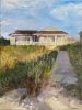 Beach House | Oil And Acrylic Painting in Paintings by Julia Lawing Fine Art | Southerly House in St. Simons Island. Item made of canvas & synthetic compatible with coastal style