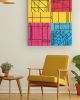 Tres Escalas, Red, Blue and Yellow | Oil And Acrylic Painting in Paintings by Atelier Stumpo. Item composed of canvas and synthetic
