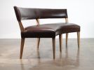 Bruno Custom COL Booth Seating in Argentine Rosewood | Dining Chair in Chairs by Costantini Designñ. Item composed of wood & leather compatible with contemporary and modern style