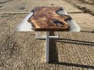 Glacier Coffee Table | Tables by Fine Line Woodworks. Item composed of oak wood and synthetic