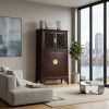 Ming Dynasty Style Plum Blossom Dragon Showcase Cabinet I | Storage by Dynasty Artisan. Item composed of wood in minimalism or contemporary style