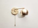 Pull Chain Directional, Wall Brass Sconce, Modern Light | Sconces by Retro Steam Works. Item composed of brass in mid century modern or contemporary style