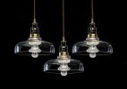 Blown glass/crystal inserts #40 | Pendants by Vitro Lighting Designs. Item made of brass with glass