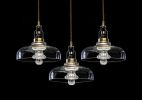 Blown glass/crystal inserts #40 | Pendants by Vitro Lighting Designs. Item made of brass with glass