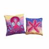 hand-embroidered needlepoint OCTI original pillow * OOAK | Pillows by Mommani Threads. Item made of wool compatible with contemporary and eclectic & maximalism style