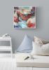 Mountain Lake | Oil And Acrylic Painting in Paintings by Simona Gocan. Item composed of canvas & synthetic