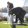 Outdoor Sculpture | Public Sculptures by Alex Lidagovsky | Riviera Riverside Yacht Club in Kyiv. Item made of steel