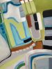 Beach Town🔴 1 | Oil And Acrylic Painting in Paintings by Darlene Watson Abstract Artist. Item composed of canvas and synthetic