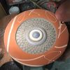 Large Wall Charger, Porcelain, 32" Diameter | Sculptures by Peter Flanagan. Item composed of steel and stone