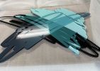 Three Scribbles (Teal) Wall Sculpture | Wall Hangings by Ryan Coleman. Item made of synthetic works with contemporary & eclectic & maximalism style
