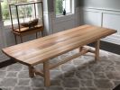 Trestle Table in White Ash | Dining Table in Tables by Brian Holcombe Woodworker. Item composed of wood