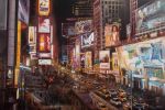 “Tiny Yellow Taxis, New York” Painting | Prints by Lesley Anne Derks. Item made of paper