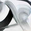 Grace - flowing black and white abstract on canvas | Oil And Acrylic Painting in Paintings by Lynette Melnyk. Item made of canvas works with minimalism & contemporary style