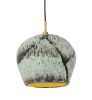 Large Tapered Sphere Hanging Light with black cord | Pendants by Alex Marshall Studios. Item composed of brass and ceramic in mid century modern or contemporary style