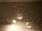 Claylight Boomerang Three | Chandeliers by lightexture | Flight Wine Bar in Washington. Item made of ceramic compatible with modern style