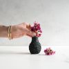Mini Bud Vase in Rustic Black Concrete | Vases & Vessels by Carolyn Powers Designs. Item made of concrete with glass works with minimalism & contemporary style