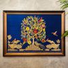 Original Handmade “Tree of Life” Artwork On Raw Silk Fabric | Embroidery in Wall Hangings by MagicSimSim