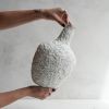 Extra Large Vessel Vase in Textured Alpine White Concrete | Vases & Vessels by Carolyn Powers Designs. Item made of concrete with glass works with minimalism & contemporary style