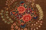 Antique Kashan Brown l Wool Persian Rug with Floral | Area Rug in Rugs by Rug and Kilim