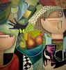 Spill the Wine | Oil And Acrylic Painting in Paintings by Niki J Sands