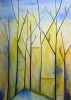 Forest light | Watercolor Painting in Paintings by Laila Vazquez. Item made of paper compatible with mid century modern and contemporary style