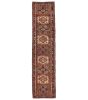 Vintage Rusty Red Geometric 2'5X9'5 Karajeh Persian Runner R | Runner Rug in Rugs by Magic Rugs. Item composed of cotton in traditional style