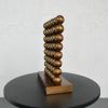 Dark bronze wall sculpture | Sculptures by IRENA TONE. Item composed of wood in minimalism or art deco style