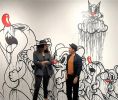 Custom wall painting with drips | Murals by Victor Castillo | StolenSpace Gallery in London. Item composed of synthetic
