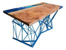 Keep Tahoe Kryptonic | Dining Table in Tables by Cline Originals. Item made of walnut & steel compatible with mid century modern and eclectic & maximalism style