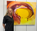 Fierce | Oil And Acrylic Painting in Paintings by Kim Powell Art. Item composed of canvas in minimalism or contemporary style