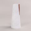 "Elara" Flower vase in White Carrara and red marble | Vases & Vessels by Carcino Design. Item composed of marble in minimalism or contemporary style
