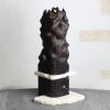 Volcano Table Lamp — Yakisugi Wood & Marble | Lamps by Gabor Gobi. Item made of wood with marble