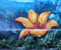 Brewery Extrava exterior Mural "Alley Art"; The Tropical Mystic Orb Garden | Murals by Jared Goulette | The Color Wizard | Brewery Extrava in Portland