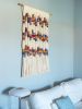 Row of color N-03 | Macrame Wall Hanging in Wall Hangings by Dual Experimental Studio. Item composed of cotton and fiber in country & farmhouse or coastal style
