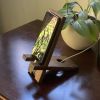 Folding Hardwood Phone Stand - Choose Your Wood | Storage by Sterling Woodcrafts. Item made of wood works with contemporary & japandi style