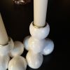 Arty White Candleholder "Small Pearls" for 2 Candles Sphere | Candle Holder in Decorative Objects by IRENA TONE. Item in minimalism or eclectic & maximalism style