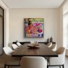 Colorful Abstract Painting | Mixed Media by Leanne Pitman. Item composed of canvas in contemporary or eclectic & maximalism style