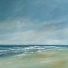 Gentle Breeze - Ocean Coastal Seascape Painting on Canvas | Oil And Acrylic Painting in Paintings by Filomena Booth Fine Art. Item composed of canvas in contemporary or coastal style